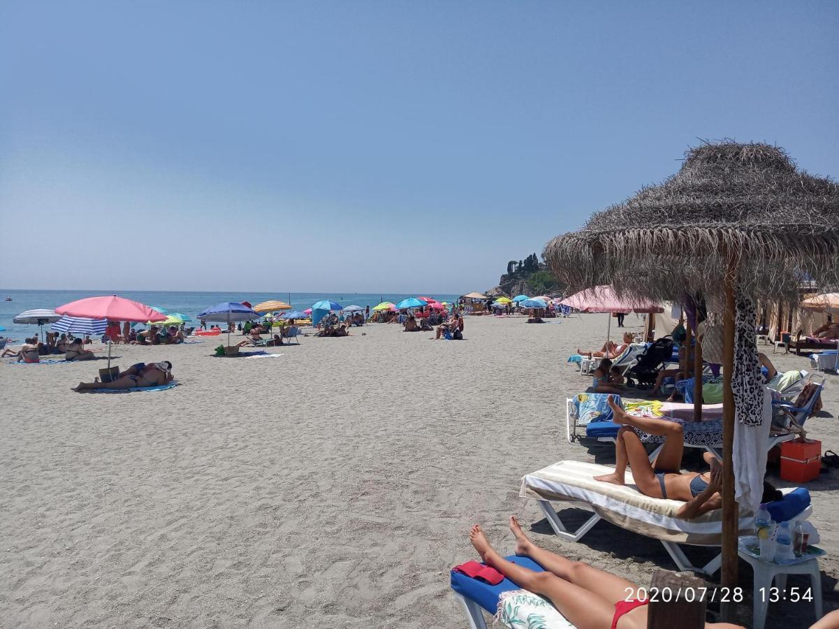 Nerja 1ª Linea De Playa De Burriana , Terraza Grande Al Mar Apartman Kültér fotó